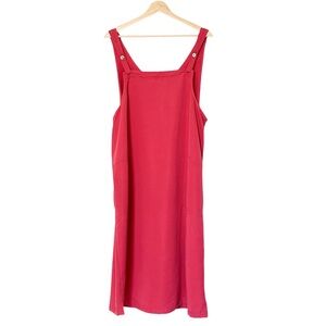 VTG White Stag Raspberry Red Pink Overalls Dress Midi Vintage — Size XL